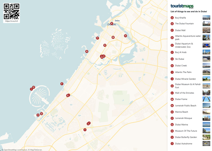 Dubai tourist map