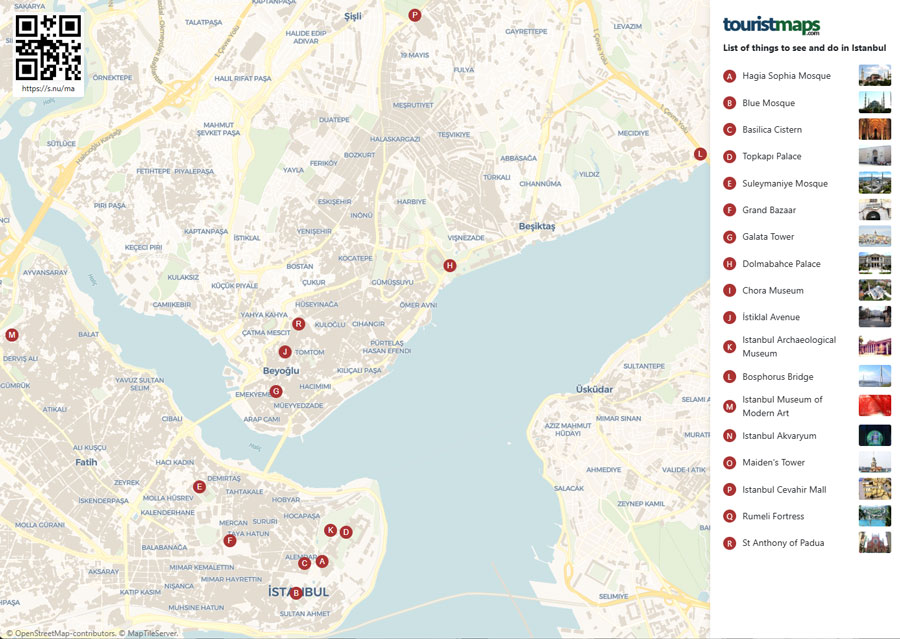 Istanbul tourist map