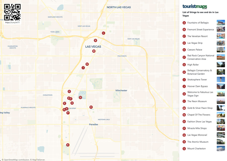 Las Vegas tourist map