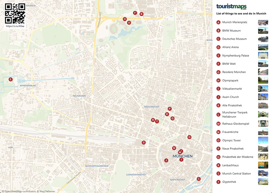 Munich tourist map