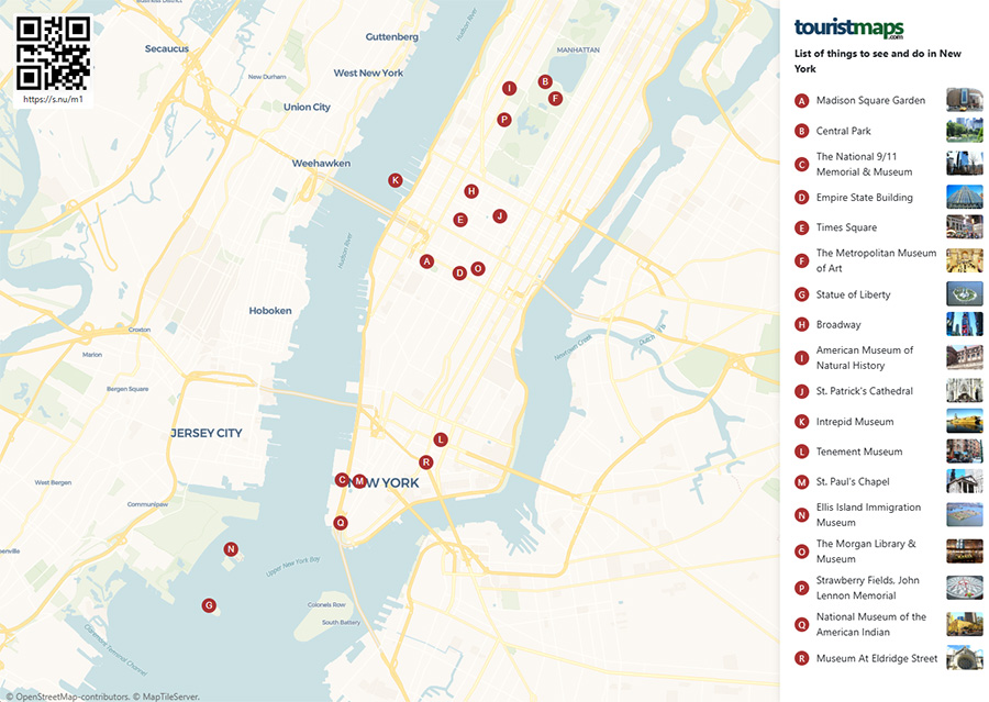 New York tourist map