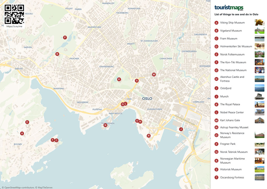 Oslo tourist map