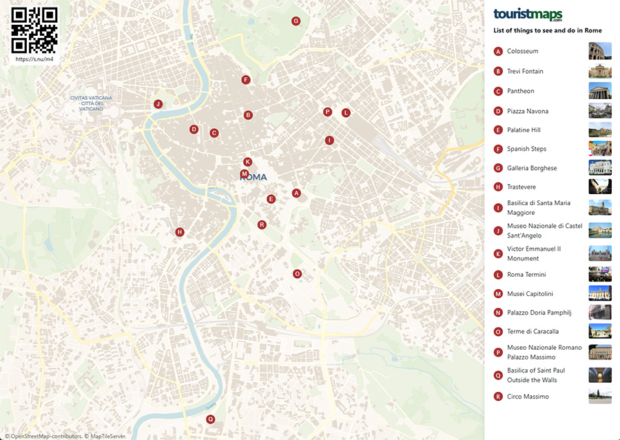 Rome tourist map