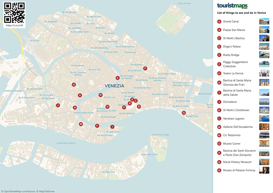 Venice tourist map